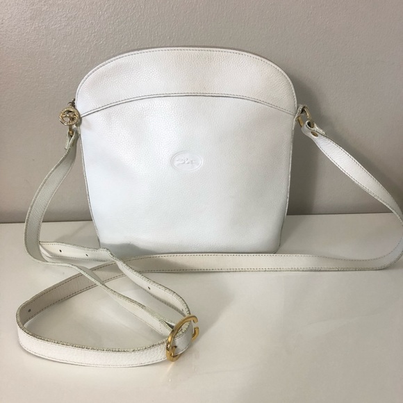⛔️SOLD⛔️Vintage Longchamp White Leather Crossbody - Picture 8 of 16